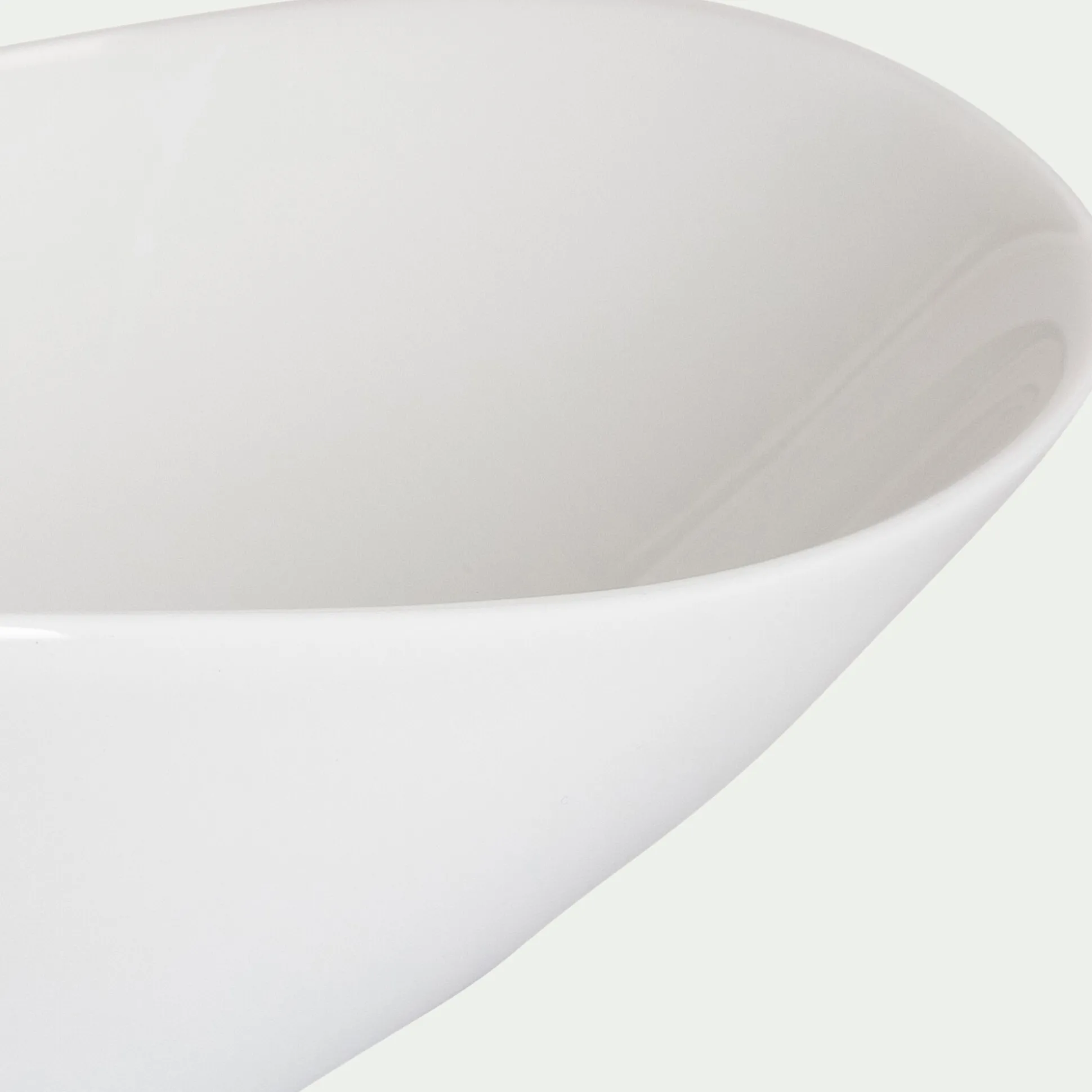 Assiette calotte en porcelaine D19cm - blanc