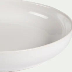 Assiette creuse en faïence D22cm - blanc ventoux