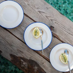 Assiette creuse en faïence D23,5cm - blanc