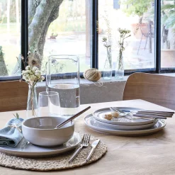 Assiette creuse en faïence D15cm - beige alpilles