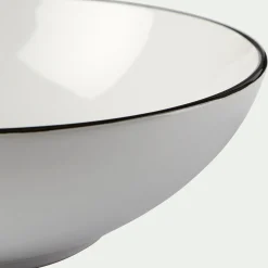 Assiette creuse en grès D18,5cm - blanc