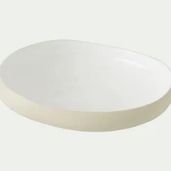 Assiette creuse en grès D20cm - blanc ventoux