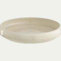 Assiette creuse en grès D22cm - beige sable