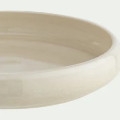 Assiette creuse en grès D22cm - beige sable
