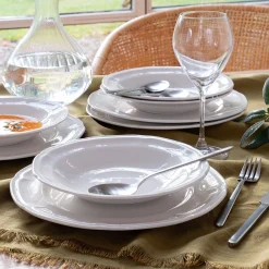 Assiette creuse en porcelaine D22cm - blanc