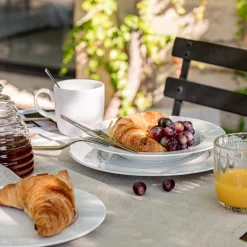 Assiette creuse en porcelaine D23cm - blanc