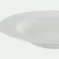 Assiette creuse en porcelaine D23cm - blanc