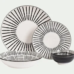 Assiette creuse en porcelaine D20cm - blanc