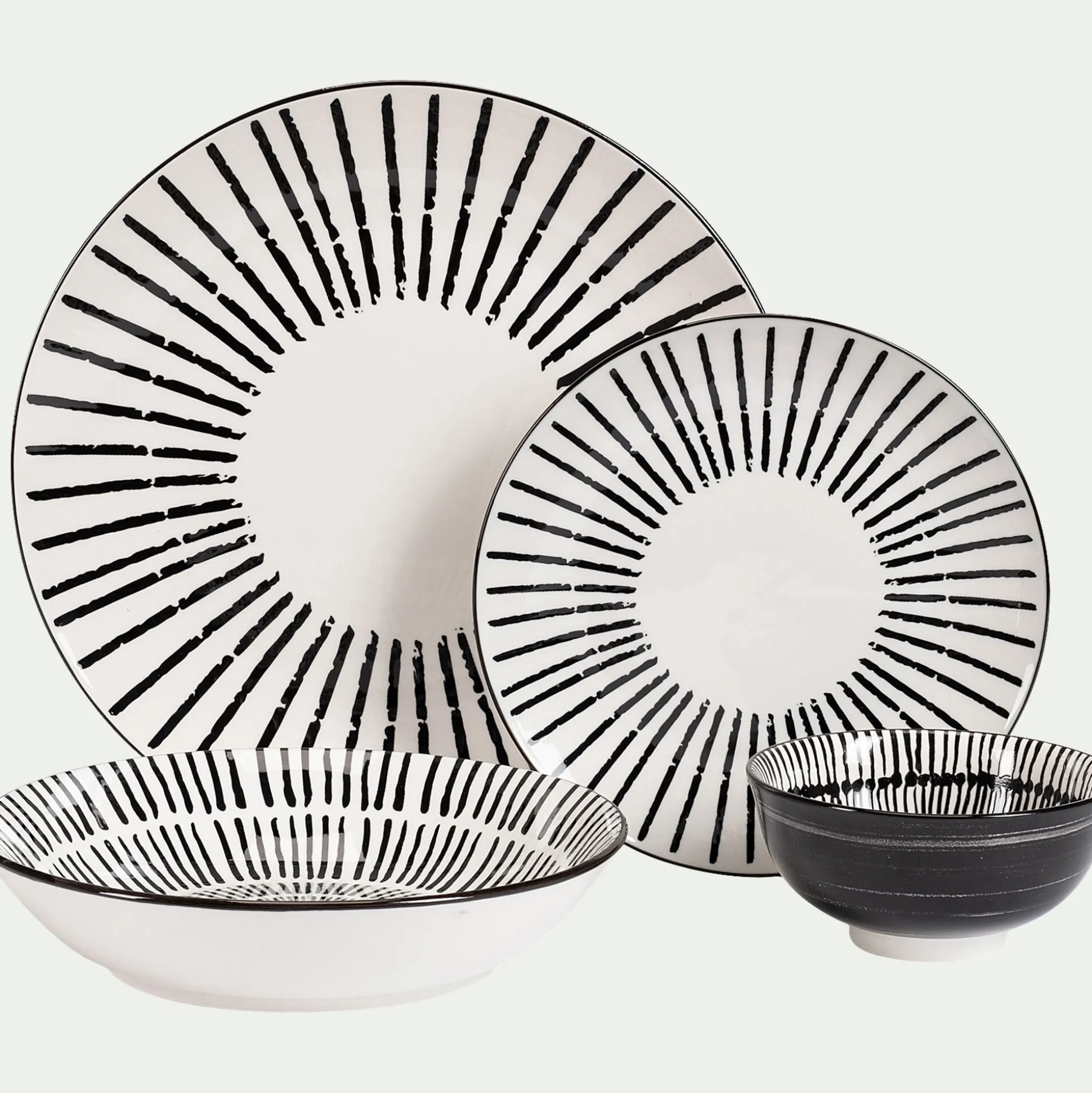 Assiette creuse en porcelaine D20cm - blanc