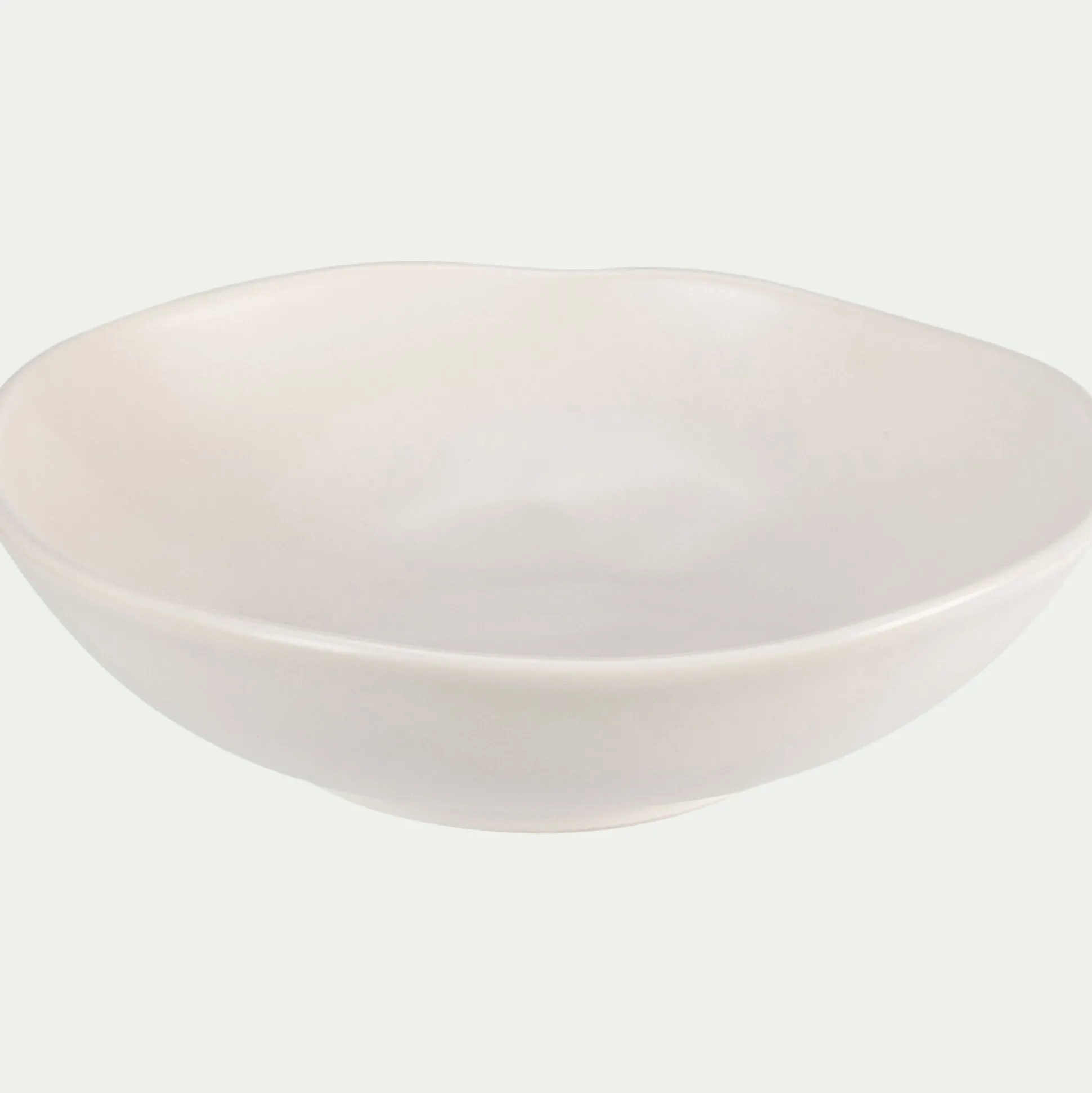 Assiette creuse ondulée en faïence D20cm - blanc ventoux