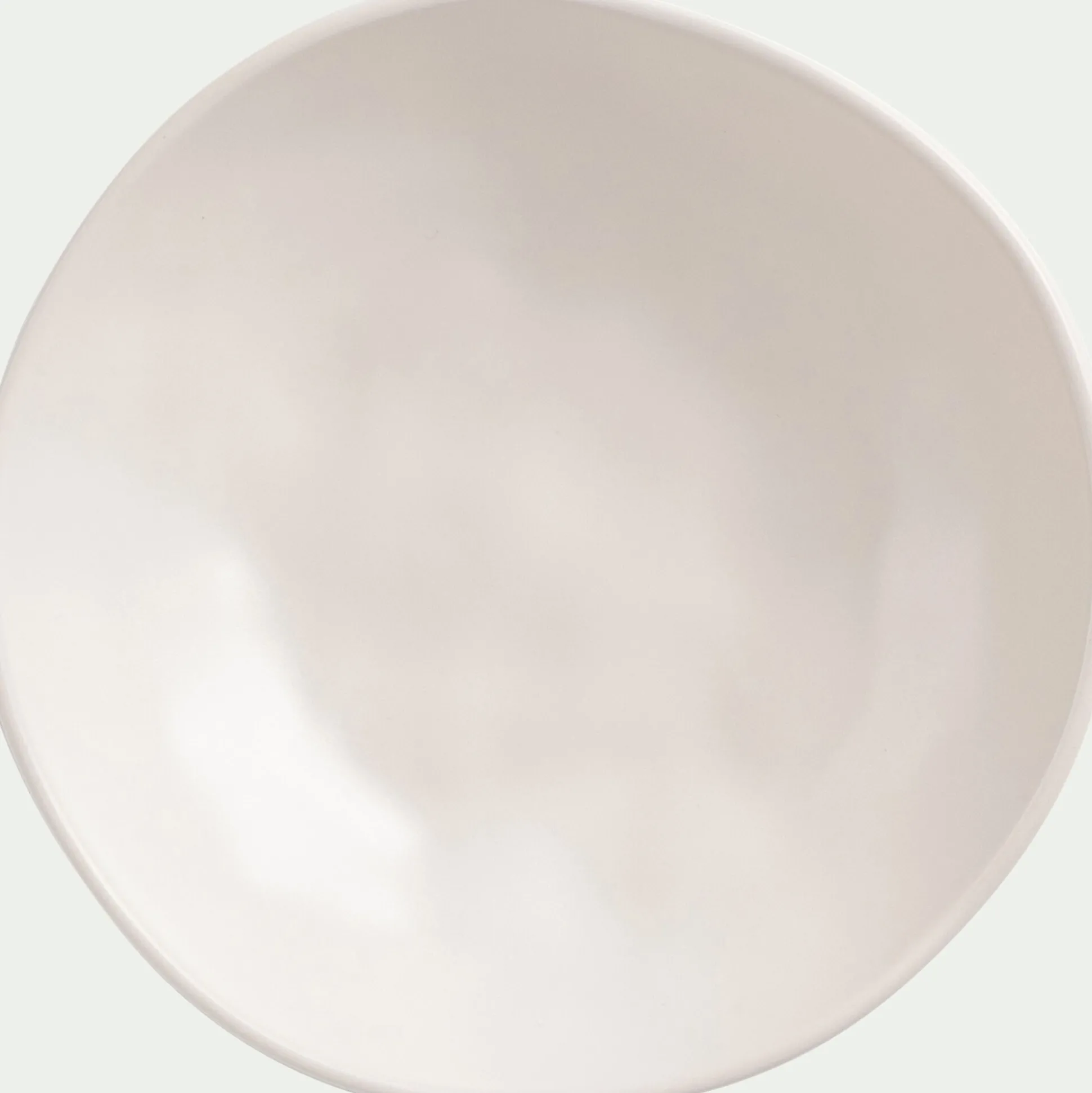 Assiette creuse ondulée en faïence D20cm - blanc ventoux