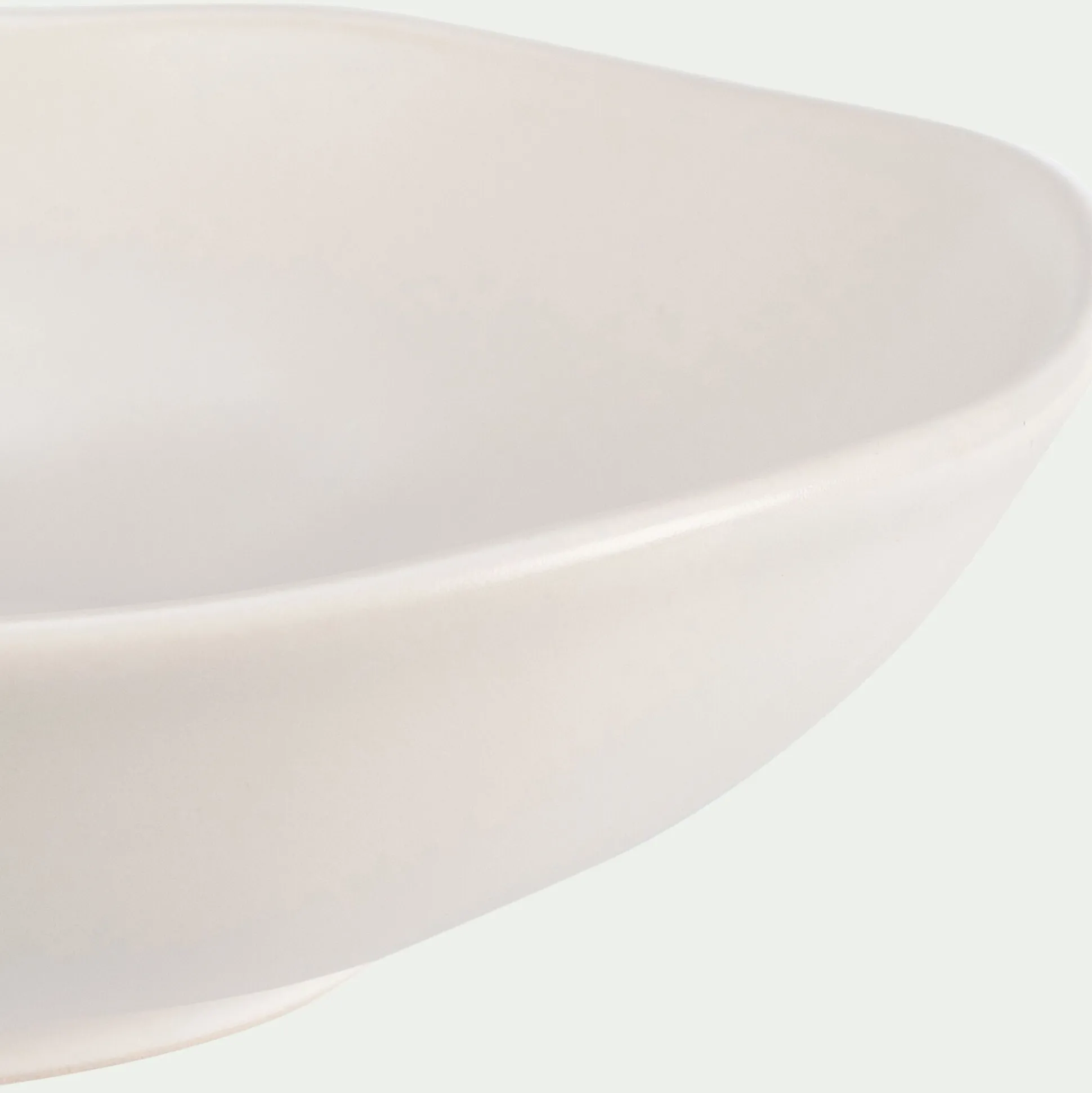 Assiette creuse ondulée en faïence D20cm - blanc ventoux