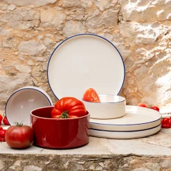 Assiette plate en céramique D26cm - blanc