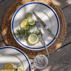 Assiette plate en faïence D27cm - blanc