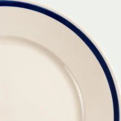 Assiette plate en faïence D27cm - blanc
