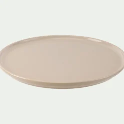 Assiette plate en faïence D28cm - beige alpilles