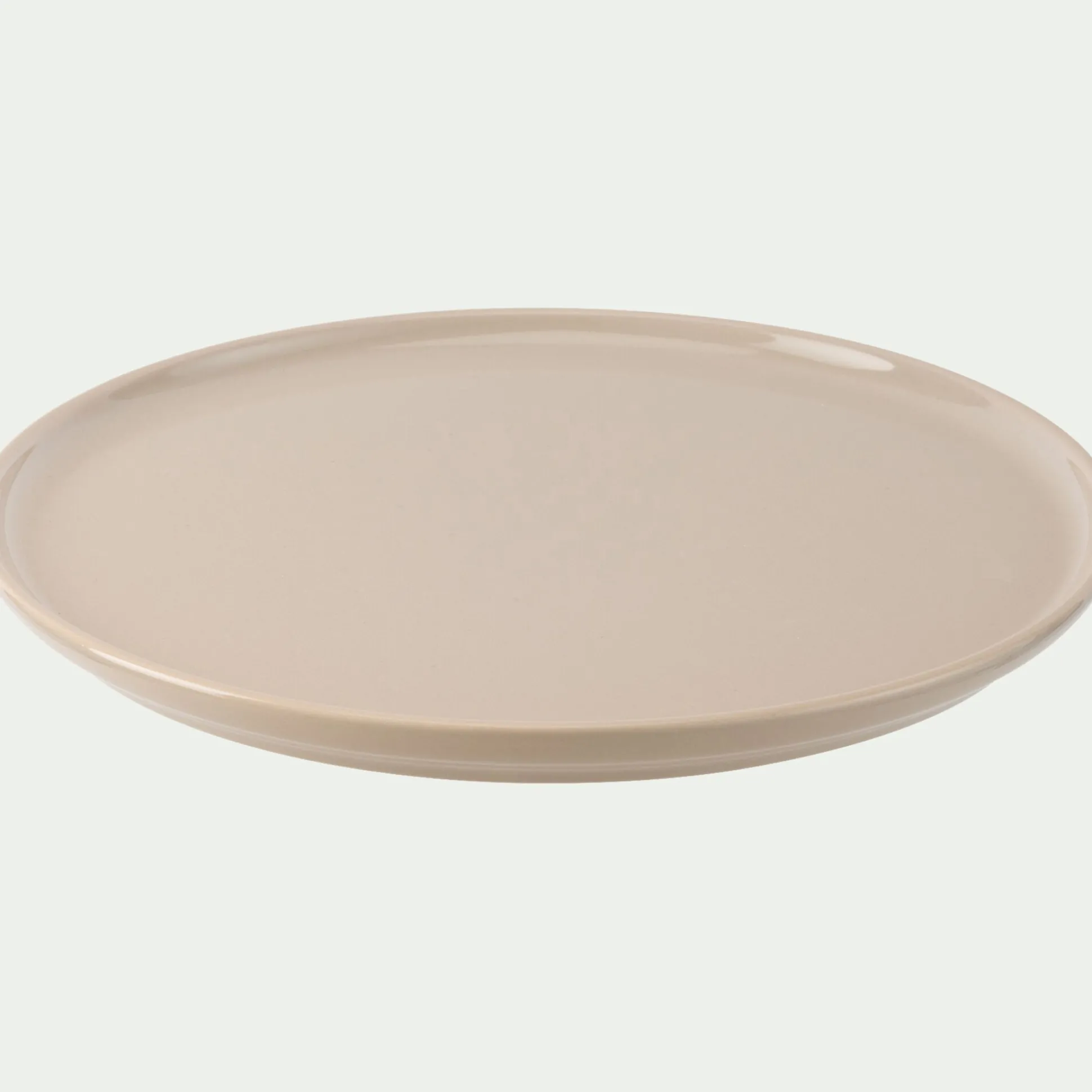 Assiette plate en faïence D28cm - beige alpilles