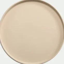 Assiette plate en grès D26cm - blanc