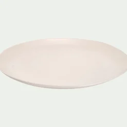 Assiette plate en grès D27,5cm - blanc ventoux