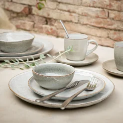 Assiette plate en grès D27,5cm - vert