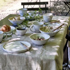 Assiette plate en grès D27cm - beige alpilles