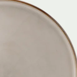 Assiette plate en grès D27cm - beige