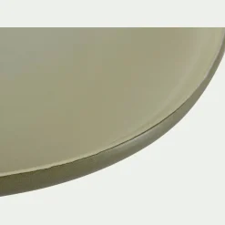 Assiette plate en grès D27cm - vert olivier