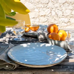 Assiette plate en grès D27,5cm - beige roucas