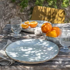 Assiette plate en grès D27,5cm - beige roucas