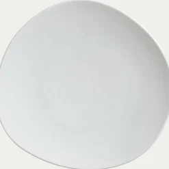 Assiette plate en porcelaine D28cm - blanc