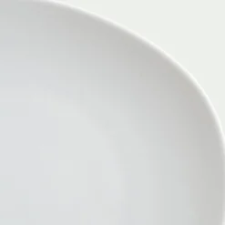 Assiette plate en porcelaine D28cm - blanc