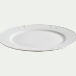 Assiette plate en porcelaine D28cm - blanc