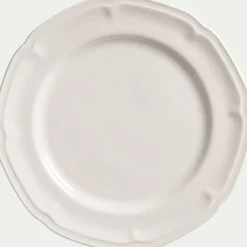 Assiette plate en porcelaine D26,8cm - blanc