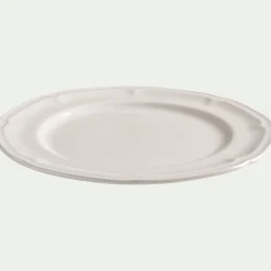 Assiette plate en porcelaine D26,8cm - blanc