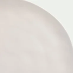 Assiette plate ondulée en faïence D26cm - blanc ventoux