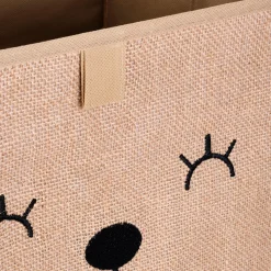 Bac de rangement en carton imprimé - marron