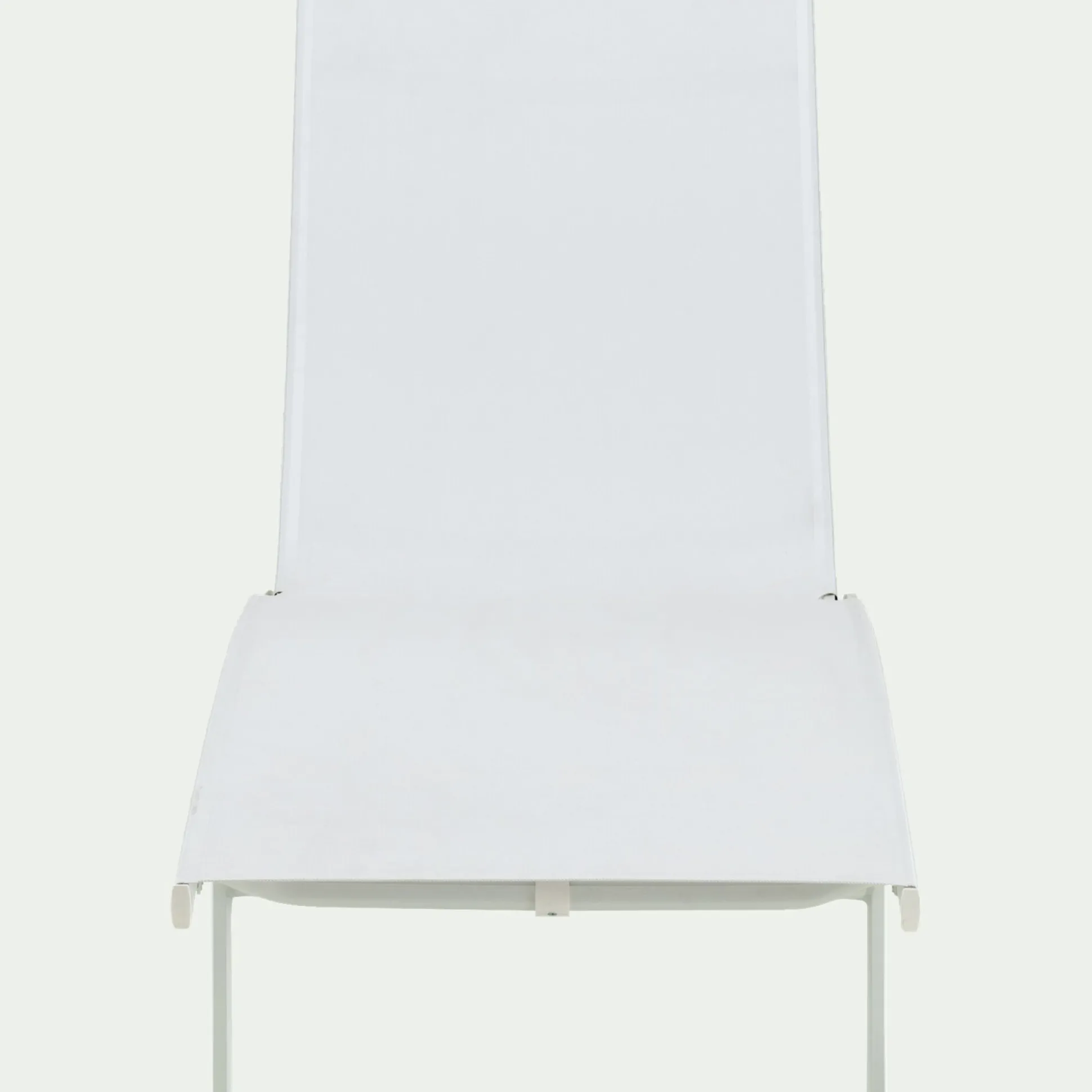 Bain de soleil en aluminium et textilène - blanc