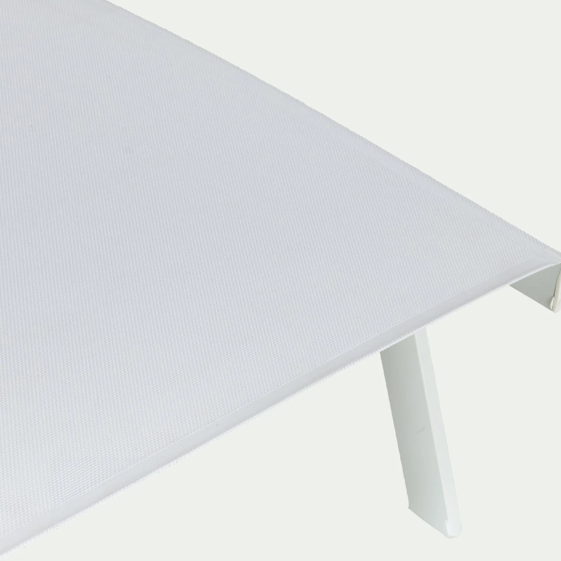 Bain de soleil en aluminium et textilène - blanc