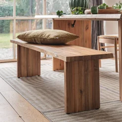 Banc en acacia L170cm - bois foncé