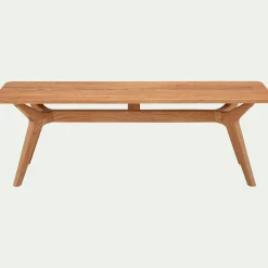 Banc en chêne massif vernis naturel L130cm - bois clair