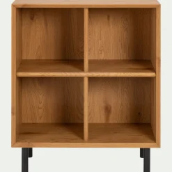 Bibliothèque 4 cases en bois L70xl36xH70cm - bois clair