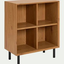 Bibliothèque 4 cases en bois L70xl36xH70cm - bois clair