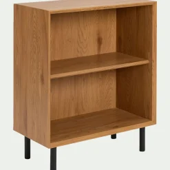 Bibliothèque 2 cases en bois L70xl36xH70cm - bois clair