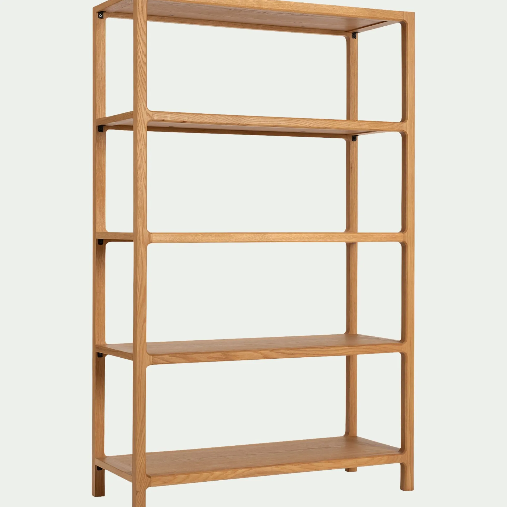 Bibliothèque 4 étagères en chêne L90xl35,5xH143,5cm - bois clair