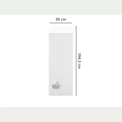 Bibliothèque 2 étagères forme maison pour chambre enfant - blanc