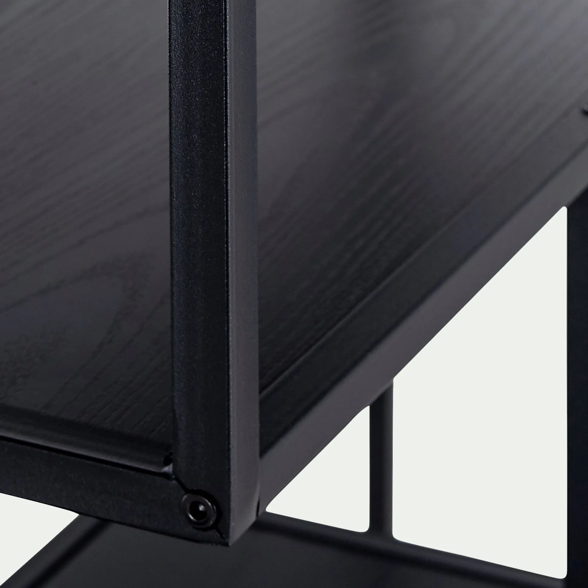 Bibliothèque en métal et en bois - noir