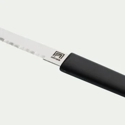 Bloc de 6 couteaux bi-matière et bio matière - noir