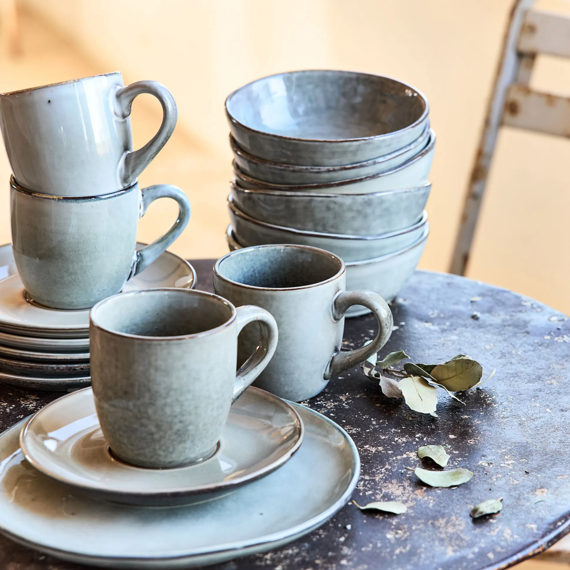 Bol en grès D14cm - vert