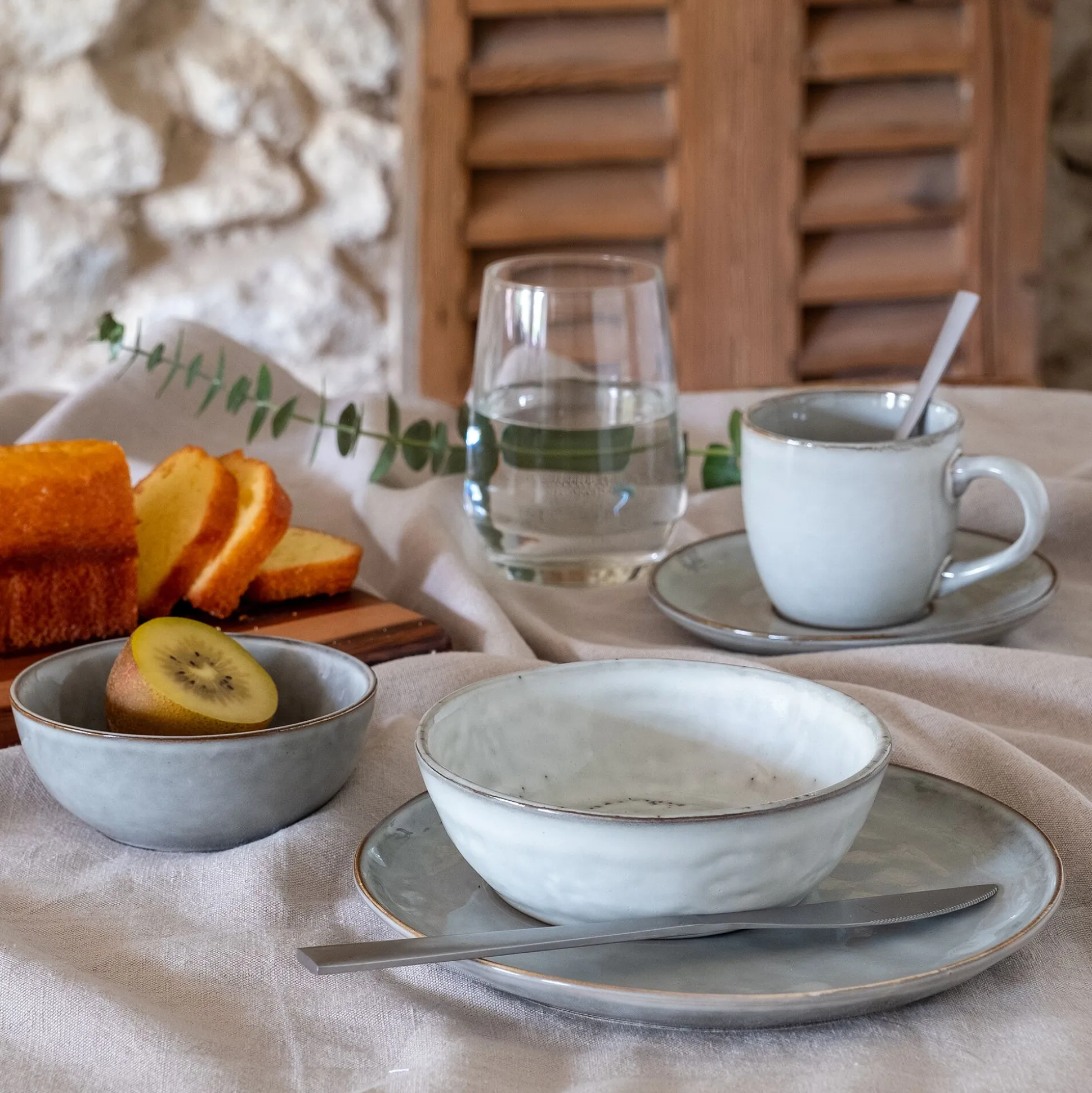 Bol en grès D14cm - vert