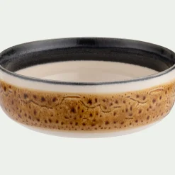 Bol en grès peint D15cm - marron